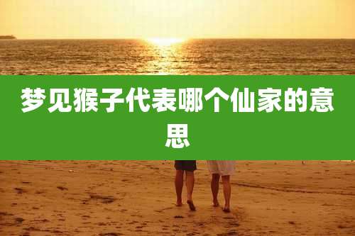 梦见猴子代表哪个仙家的意思