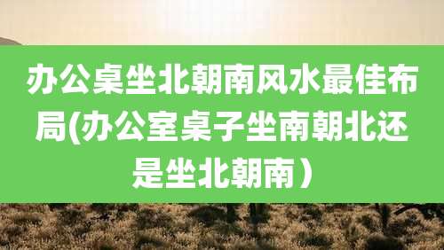 办公桌坐北朝南风水最佳布局(办公室桌子坐南朝北还是坐北朝南)