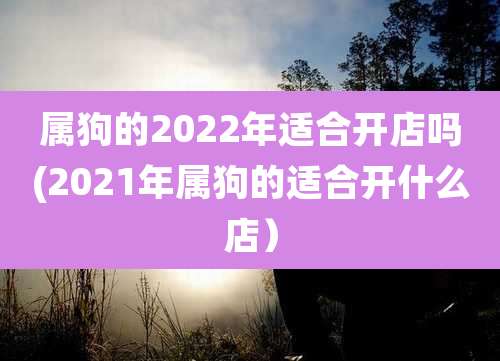 属狗的2022年适合开店吗(2021年属狗的适合开什么店）