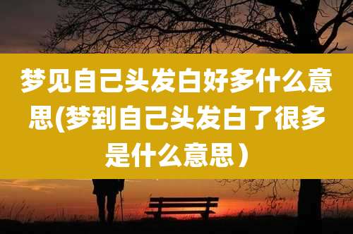 梦见自己头发白好多什么意思(梦到自己头发白了很多是什么意思）