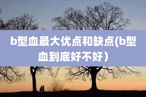 b型血最大优点和缺点(b型血到底好不好）