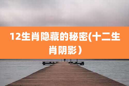 12生肖隐藏的秘密(十二生肖阴影）