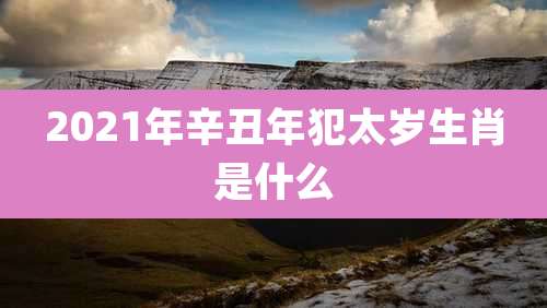 2021年辛丑年犯太岁生肖是什么