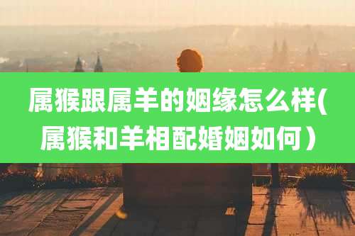 属猴跟属羊的姻缘怎么样(属猴和羊相配婚姻如何）