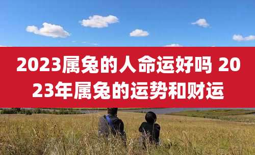 2023属兔的人命运好吗 2023年属兔的运势和财运