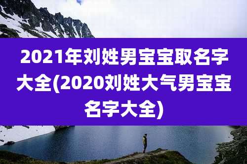 2021年刘姓男宝宝取名字大全(2020刘姓大气男宝宝名字大全)