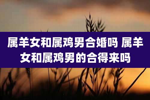 属羊女和属鸡男合婚吗 属羊女和属鸡男的合得来吗