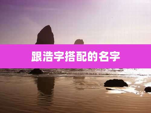 跟浩字搭配的名字