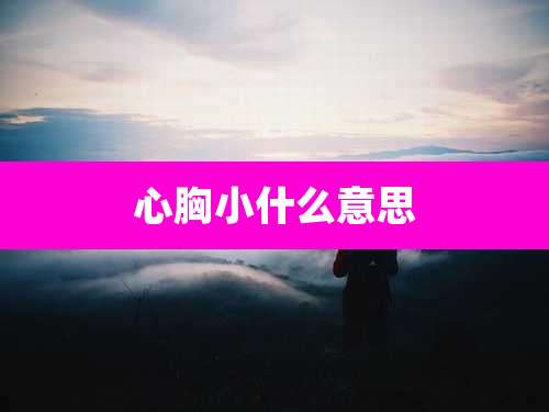 心胸小什么意思