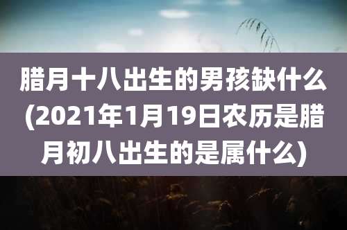 腊月十八出生的男孩缺什么(2021年1月19日农历是腊月初八出生的是属什么)
