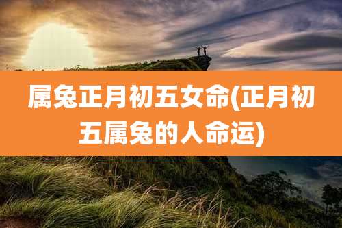 属兔正月初五女命(正月初五属兔的人命运)