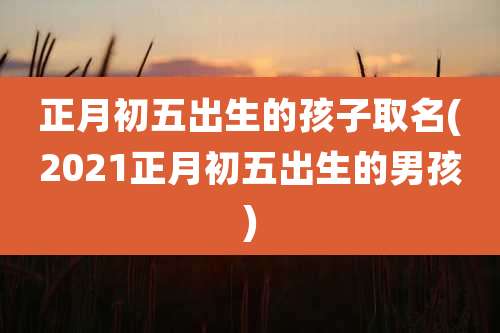 正月初五出生的孩子取名(2021正月初五出生的男孩)