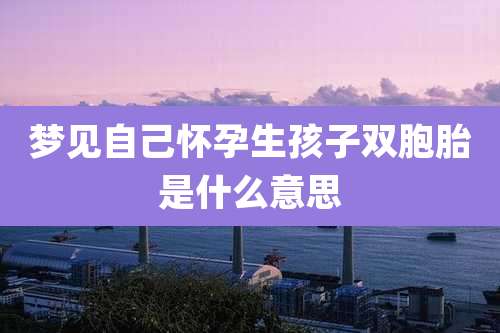 梦见自己怀孕生孩子双胞胎是什么意思