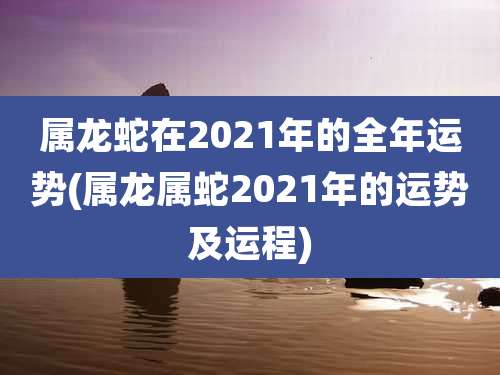 属龙蛇在2021年的全年运势(属龙属蛇2021年的运势及运程)