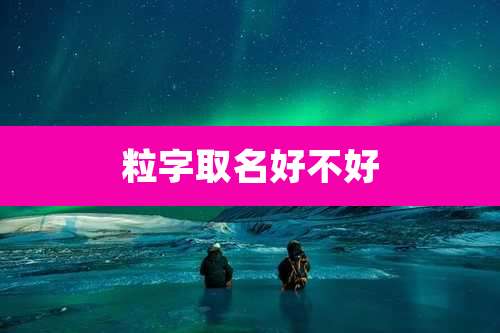 粒字取名好不好