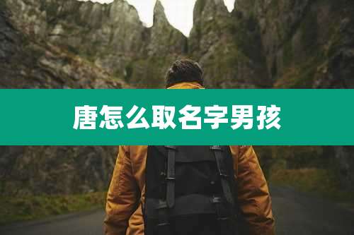 唐怎么取名字男孩