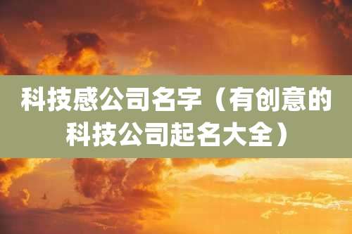 科技感公司名字(有创意的科技公司起名大全)