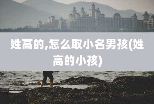 姓高的,怎么取小名男孩(姓高的小孩)
