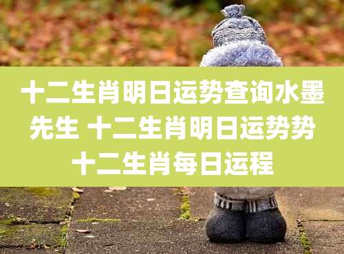 十二生肖明日运势查询水墨先生 十二生肖明日运势势十二生肖每日运程