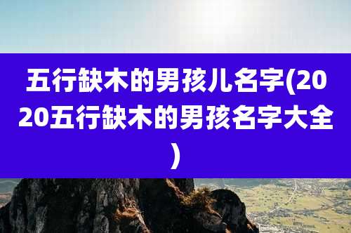 五行缺木的男孩儿名字(2020五行缺木的男孩名字大全)
