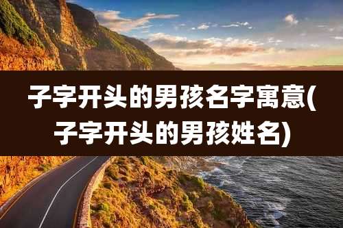 子字开头的男孩名字寓意(子字开头的男孩姓名)