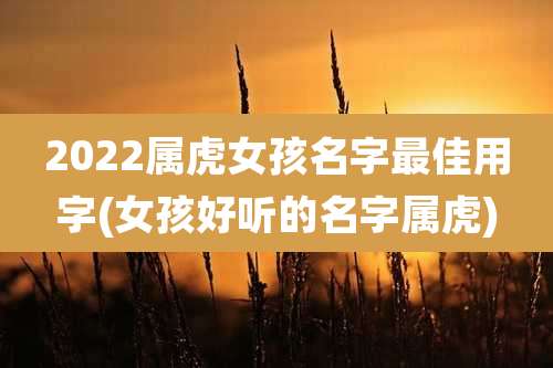 2022属虎女孩名字最佳用字(女孩好听的名字属虎)