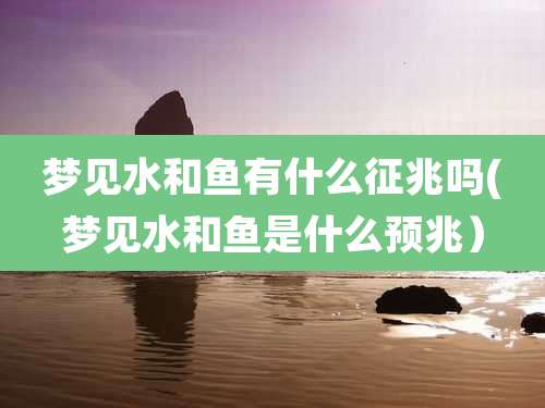 梦见水和鱼有什么征兆吗(梦见水和鱼是什么预兆）
