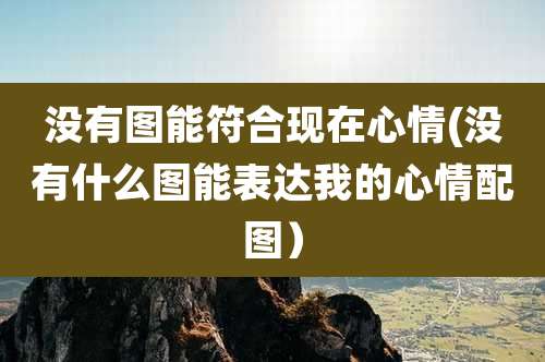 没有图能符合现在心情(没有什么图能表达我的心情配图）