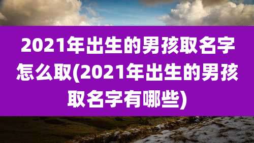2021年出生的男孩取名字怎么取(2021年出生的男孩取名字有哪些)
