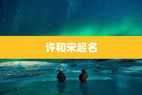 许和宋起名