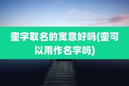 銮字取名的寓意好吗(銮可以用作名字吗)