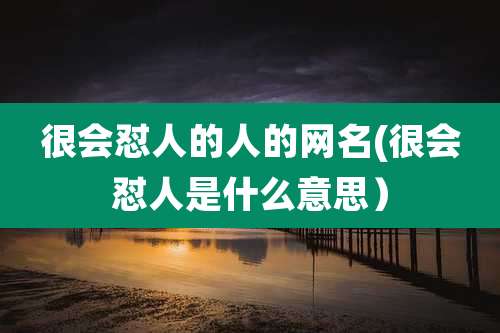 很会怼人的人的网名(很会怼人是什么意思)
