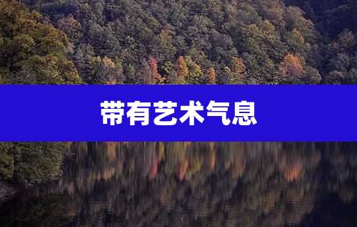 带有艺术气息