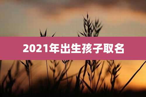 2021年出生孩子取名