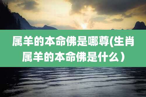 属羊的本命佛是哪尊(生肖属羊的本命佛是什么）