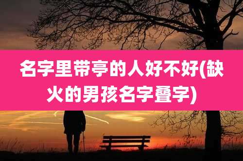 名字里带亭的人好不好(缺火的男孩名字叠字)