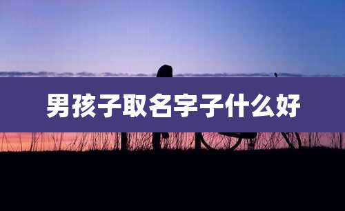 男孩子取名字子什么好
