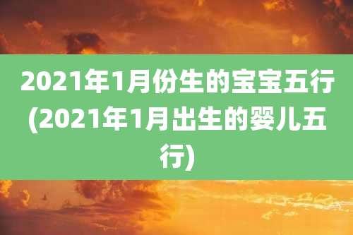 2021年1月份生的宝宝五行(2021年1月出生的婴儿五行)