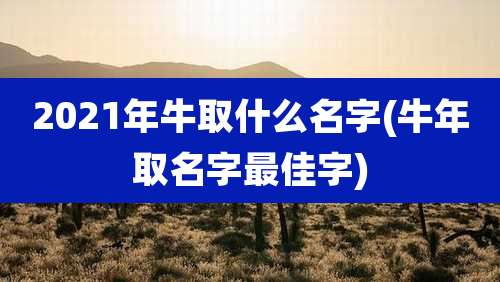 2021年牛取什么名字(牛年取名字最佳字)