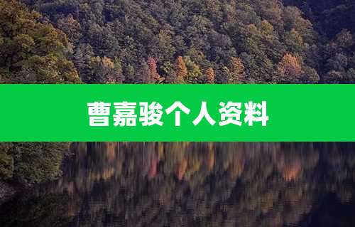 曹嘉骏个人资料