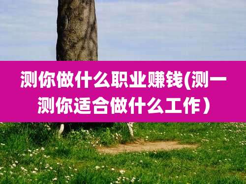 测你做什么职业赚钱(测一测你适合做什么工作)