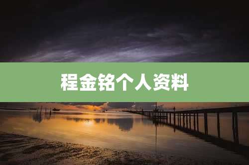 程金铭个人资料