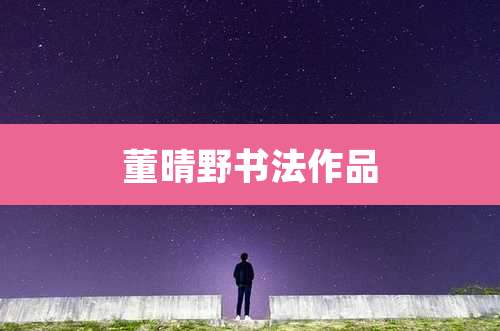 董晴野书法作品