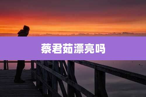 蔡君茹漂亮吗
