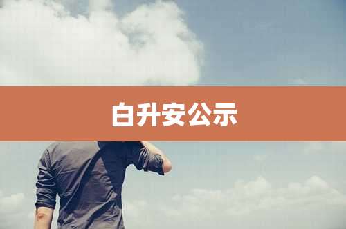 白升安公示