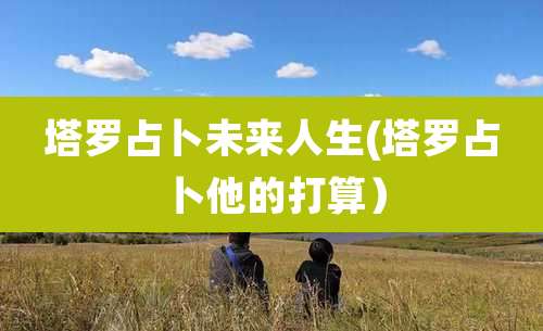 塔罗占卜未来人生(塔罗占卜他的打算）