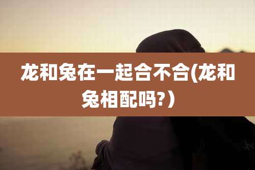 龙和兔在一起合不合(龙和兔相配吗?)