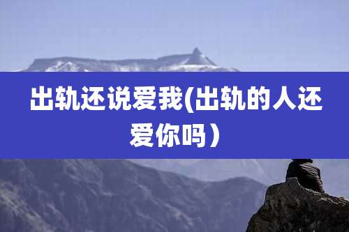 出轨还说爱我(出轨的人还爱你吗)