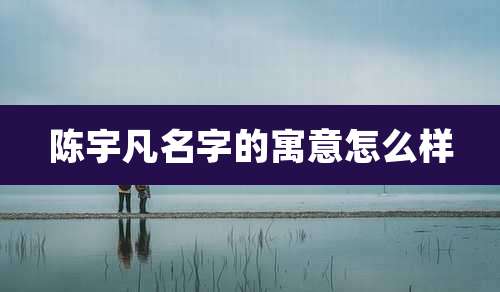 陈宇凡名字的寓意怎么样