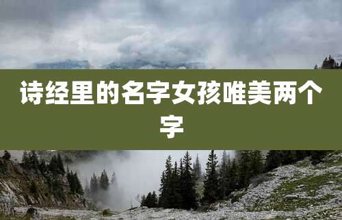 诗经里的名字女孩唯美两个字